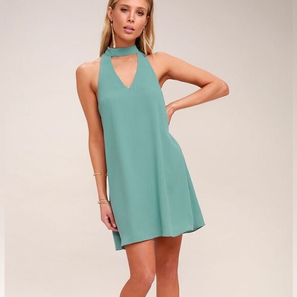 Lulu’s Groove Thing Sage Green Swing Dress NWT - Picture 2 of 8